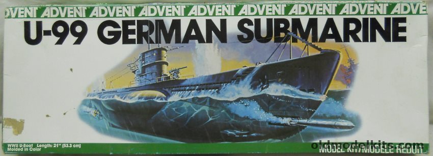 Revell 1/125 U-99 German U-Boat (Type VIIB) Submarine - Advent Issue, 2553 plastic model kit
